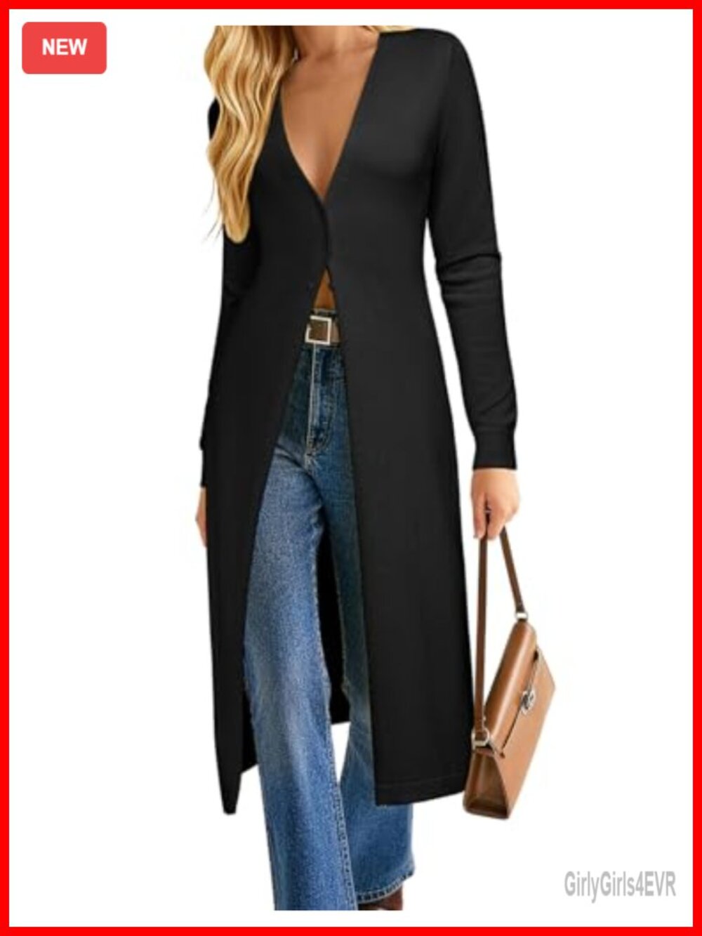 Lightweight Rayon Blend Long Cardigan, V-Neck Button Up Dusters Coat